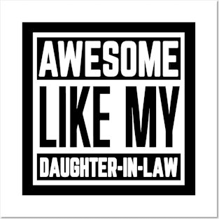 Awesome Like My Daughter Funny Fathers Mother Day Posters and Art